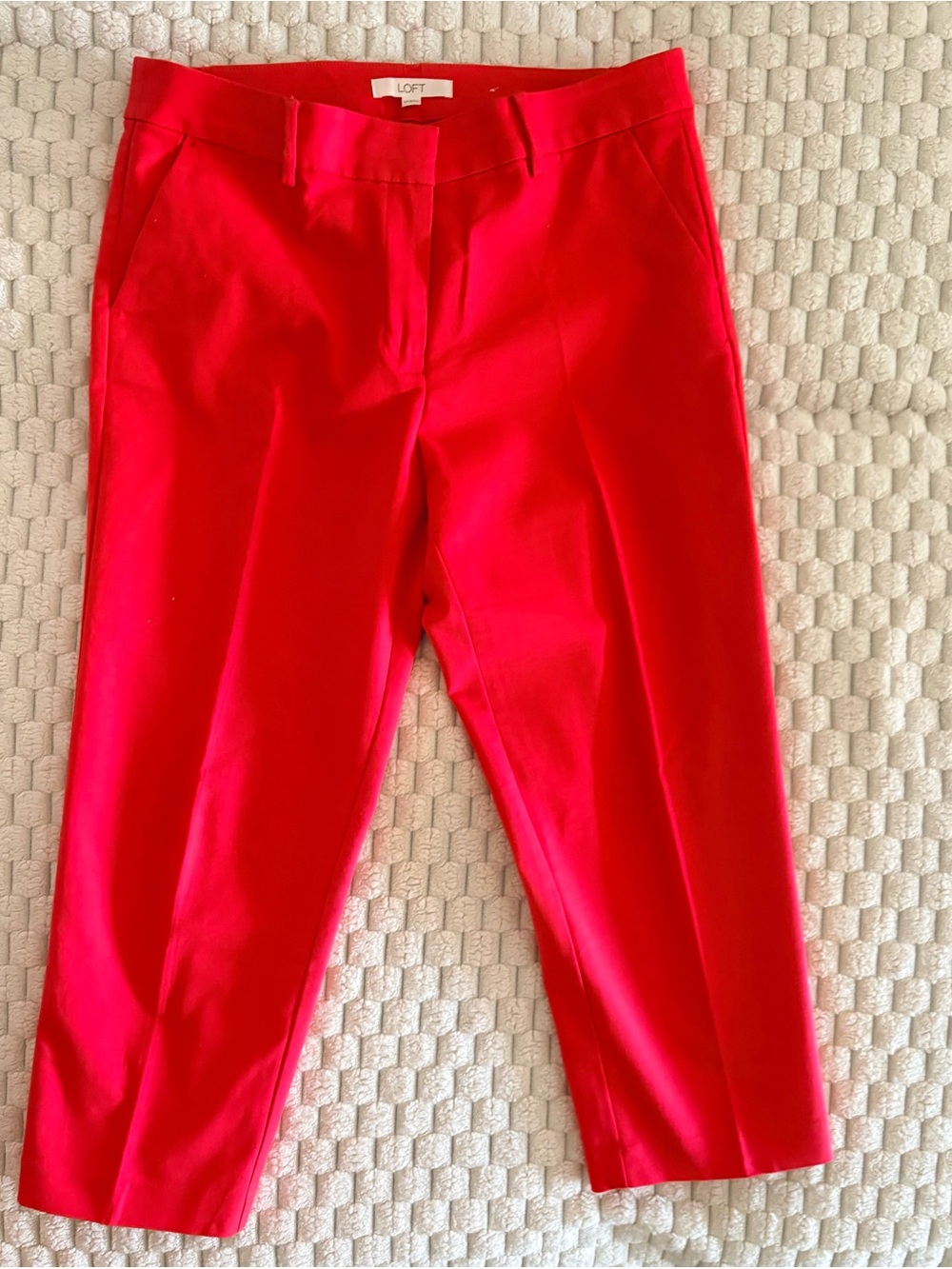 LOFT Red Women's Pants with Classic Waistband